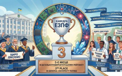 Кафедра ЕЗПФ посіла третє місце в загальноуніверситетському рейтингу