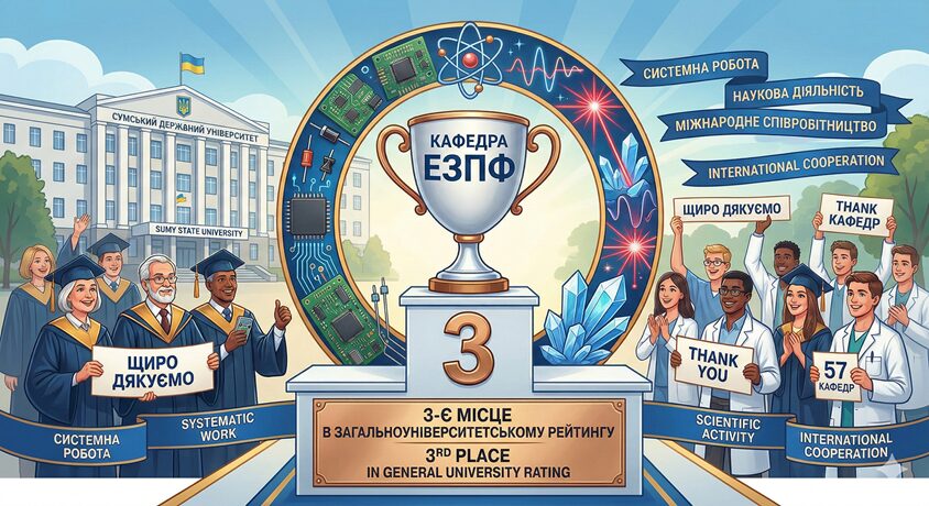 Кафедра ЕЗПФ посіла третє місце в загальноуніверситетському рейтингу